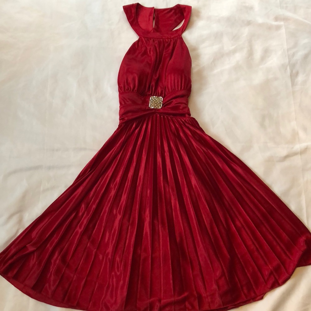 Date Night Pleated Skater Dress
